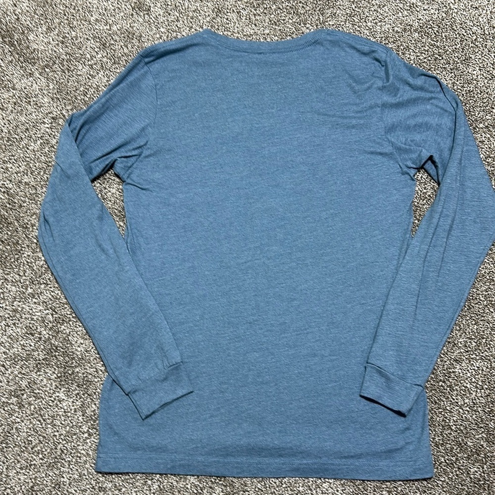 NHim It Is Well women’s long sleeve t-shirt. Blue. Bible. Christian. Church - Picture 6 of 6